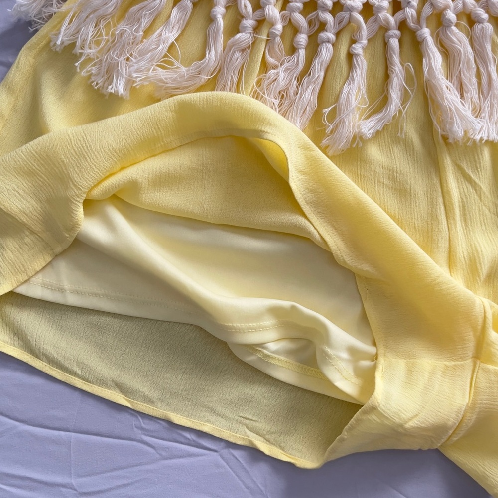The Vanity Room Yellow Swim Cover-Up Romper - Picture 8 of 10
